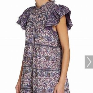 Sea Rosita floral flutter sleeve tunic dress medium